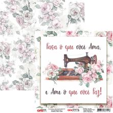 Papel para Scrapbook OPACARD 15 x 15 cm - Costura 1 - 2753