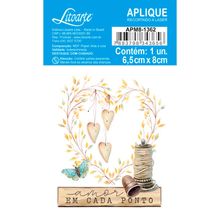 Aplique de MDF e Papel - Costura Vintage : Amor em Cada Ponto - APM8-1362