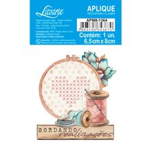 Aplique de MDF e Papel - Costura Vintage : Bastidor - APM8-1364