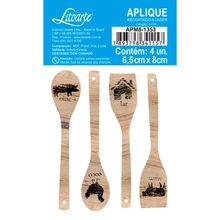 Aplique de MDF e Papel - Farm : Talheres - APM8-1353