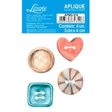 Aplique de MDF e Papel - Costura Vintage : Botões - APM3-316