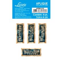 Aplique de MDF e Papel - Tags Temperos - APM3-315