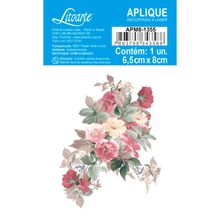 Aplique de MDF e Papel - Flores - APM8-1355