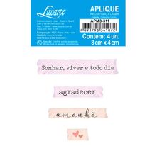 Aplique de MDF e Papel - Flores do Campo : Sonhar e Viver - APM3-311