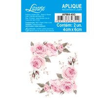 Aplique de MDF e Papel - Cantoneiras de Rosa - APM4-493