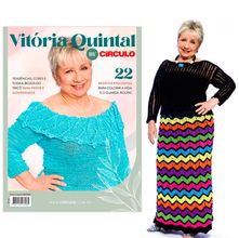 Kit Conjunto Saia Colorida e Blusa Vitória Quintal + Revista