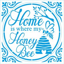 Stencil Litoarte Tays Rocha 14 x 14 cm - STA-165 Home Is Where