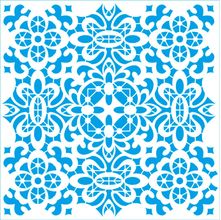 Stencil Litoarte Tays Rocha 20 X 20 cm - Memórias Vintage : Arabesco Floral - STXX-253