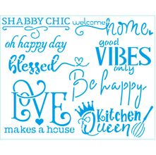 Stencil Litoarte Rose Ferreira 20 x 25 cm - STR-249 Good Vibes Only