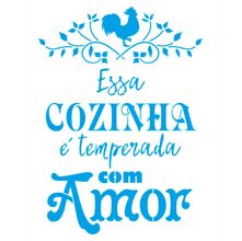 Stencil Litoarte Rose Ferreira 20 x 25 cm - STR-225 Cozinha Temperada com Amor