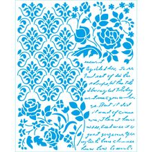 Stencil Litoarte Tays Rocha 20 x 25 cm - STR-251 Arabesco