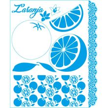 Stencil Litoarte Rose Ferreira 20 x 25 cm - STR-244 Kit Cozinha : Laranja