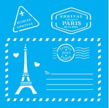 Stencil Opa 14 X 14 cm - Cartão Postal Paris - 2008