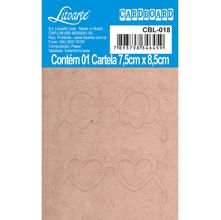 Aplique Cardboard Litoarte - Óculos Coração e Flor - CBL-018
