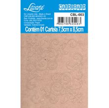 Aplique Cardboard Litoarte - Corações Arabesco - CBL-003