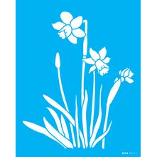 Stencil Opa 20 x 25 cm - Flor Narciso - 3321