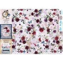 Slim Paper Decoupage 47 x 34cm - Jarros, Flores e Borboletas - SPL-051