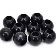 Ponteira Bolinha para Cordão 2 cm Preto - 10 Unidades