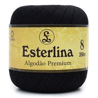 Linha Esterlina nº 8 Cores - 350 Metros Preta