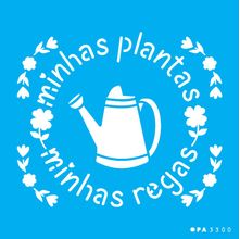 Stencil Opa 14 X 14 cm - Jardim Minhas Plantas - 3300