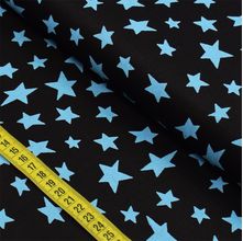 Tecido Estampado para Patchwork - Estrelas Neon : Estrelas Azul (0,50x1,50)