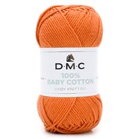 Fio Baby Cotton DMC 50g - 100% Algodão 753 laranja