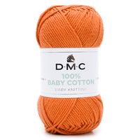 Fio Baby Cotton DMC 50g - 100% Algodão
 753 laranja