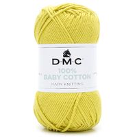 Fio Baby Cotton DMC 50g - 100% Algodão 771 amarelo