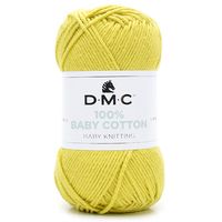 Fio Baby Cotton DMC 50g - 100% Algodão
 771 amarelo
