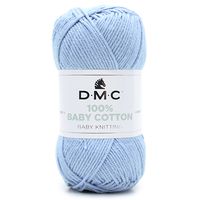 Fio Baby Cotton DMC 50g - 100% Algodão 751 azul bebê