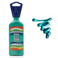 Tinta Dimensional Metallic Relevo Acrilex 35ml 557 - verde