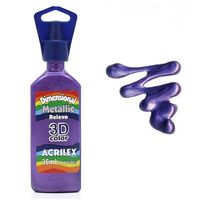 Tinta Dimensional Metallic Relevo Acrilex 35ml 561 - violeta