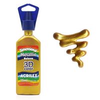 Tinta Dimensional Metallic Relevo Acrilex 35ml 598 - dourado solar