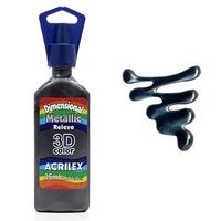 Tinta Dimensional Metallic Relevo Acrilex 35ml 520 - preto