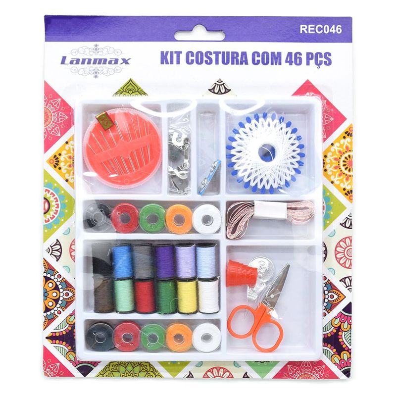 Kit de Costura Básico para Iniciantes - 46 Peças - Bazar Horizonte