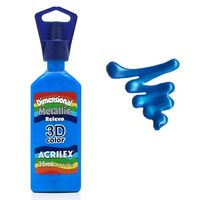 Tinta Dimensional Metallic Relevo Acrilex 35ml 560 - azul caribe