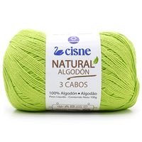 Fio Cisne Natural Algodón 3 Cabos 100g - 100% Algodão 0255 pistache