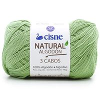 Fio Cisne Natural Algodón 3 Cabos 100g - 100% Algodão 0214 verde ocre