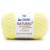 Fio Cisne Natural Algodón 3 Cabos 100g - 100% Algodão 0292 amarelo candy