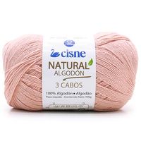 Fio Cisne Natural Algodón 3 Cabos 100g - 100% Algodão 0031 salmão