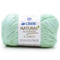Fio Cisne Natural Algodón 3 Cabos 100g - 100% Algodão 1043 verde candy