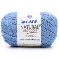 Fio Cisne Natural Algodón 3 Cabos 100g - 100% Algodão 0144 azul serenity