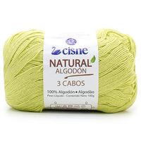 Fio Cisne Natural Algodón 3 Cabos 100g - 100% Algodão 0278 amarelo