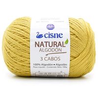 Fio Cisne Natural Algodón 3 Cabos 100g - 100% Algodão 0891 ocre