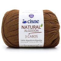 Fio Cisne Natural Algodón 3 Cabos 100g - 100% Algodão 0361 chocolate