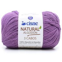 Fio Cisne Natural Algodón 3 Cabos 100g - 100% Algodão 0098 roxo