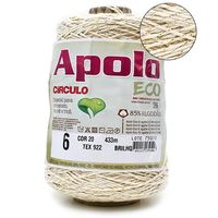 Barbante Apolo Brilho nº06 400g 20 natural