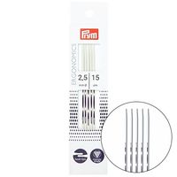 Kit Agulha para Meia Ponta Dupla Plástica Prym Ergonomics - 15cm 2,50