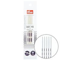 Kit Agulha para Meia Ponta Dupla Plástica Prym Ergonomics - 15cm 3,00