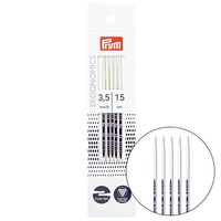 Kit Agulha para Meia Ponta Dupla Plástica Prym Ergonomics - 15cm 3,50